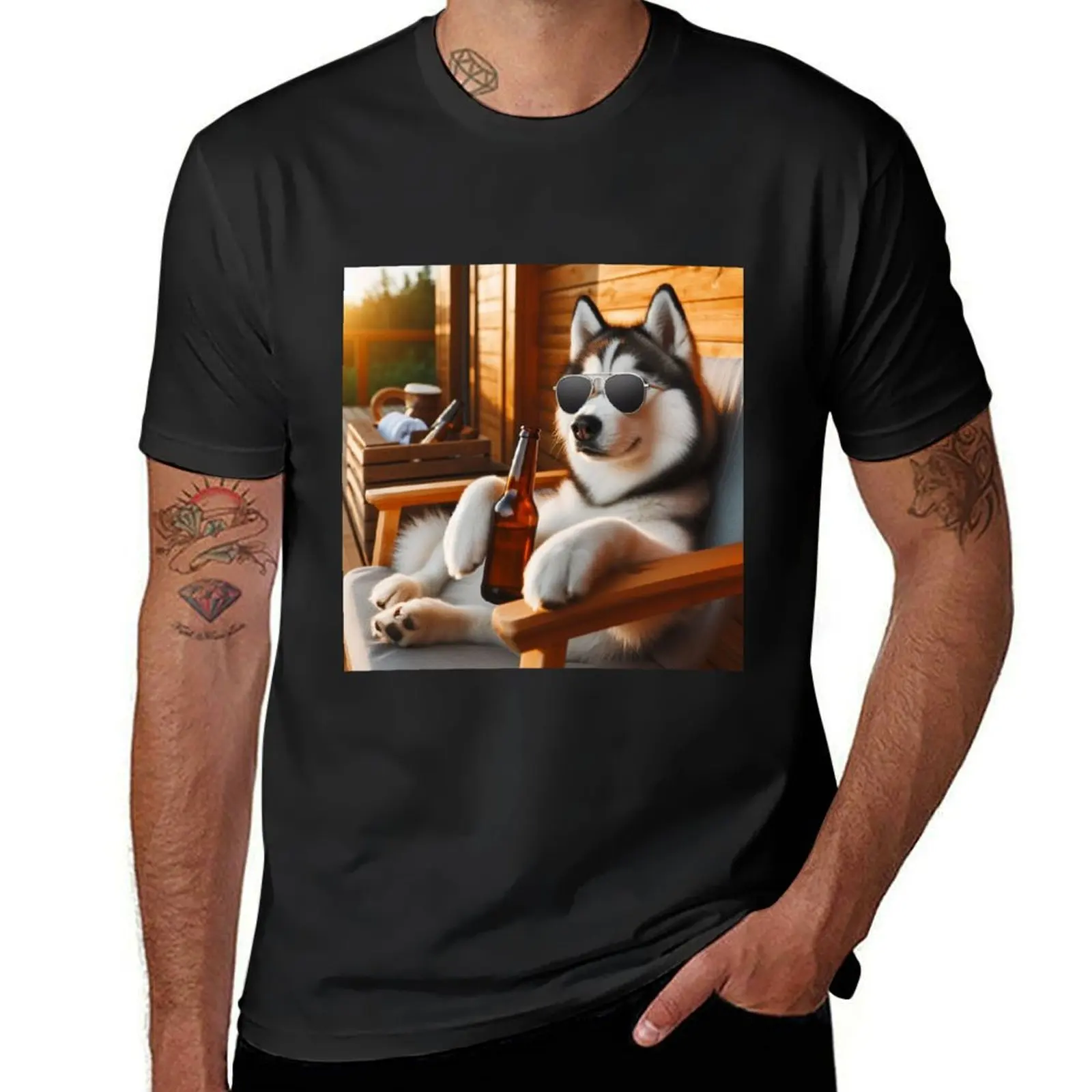 The millionaire dog. T-Shirt graphics sports fans tees Short sleeve tee t shirts for men graphic