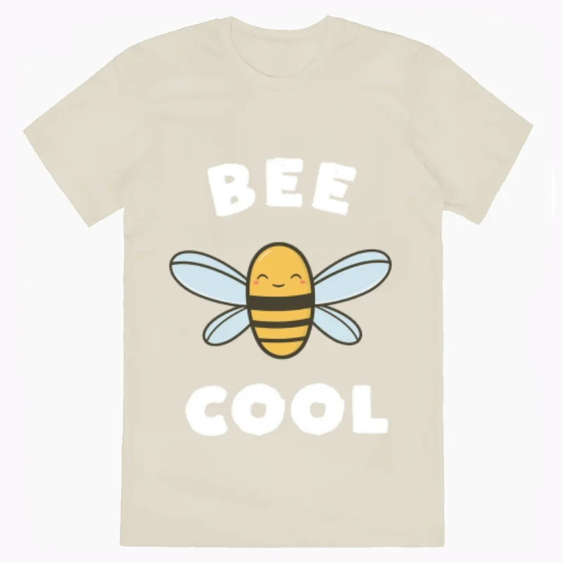 BEE COOL Printed Women's T-shirt 100% Cotton Loose Breathable Fabric Casual Commuter Style Summer 2024 Hot New