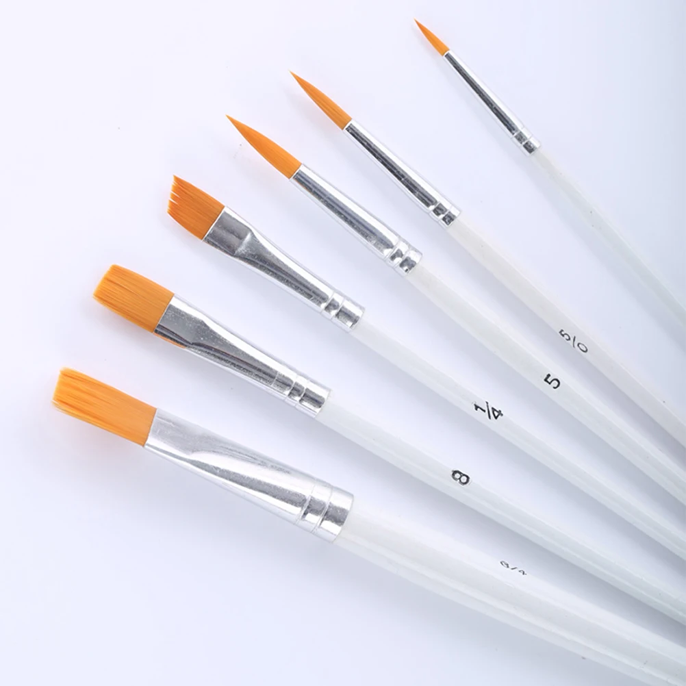 6Pcs Fine Line Decorating Brushes Sugar Craft Pen Set for Cake Cookie Painting Detailing Baking Art Craft Tools