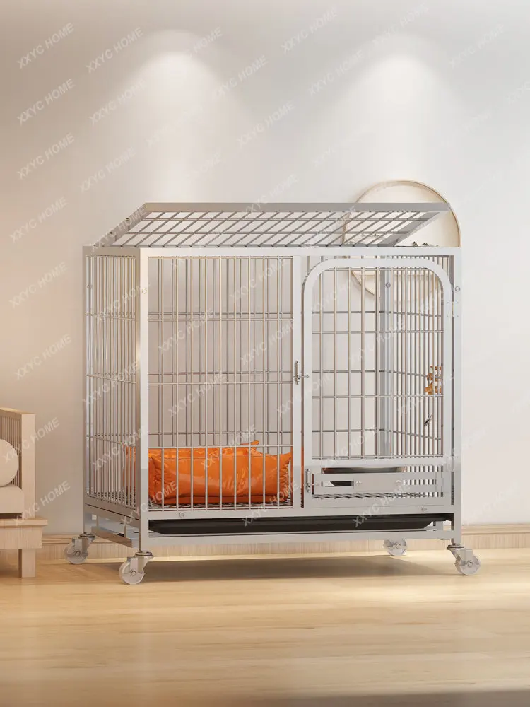 Dog Crate Medium-Sized Dog Small Large Dog Pet Fence Teddy Corgi Special with Toilet