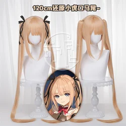 Game Azur Lane Dead or Alive 5 Ultimate Marie Rose Cosplay Wig Cute Long Double Ponytail Marie Rose Women Cosplay Wig Christmas