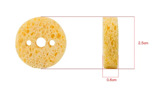 10pcs 25x6mm Soldering Iron Cleaning Sponge Disc - Durable and Effective Solder Iron Cleaning Pad for Optimal Performance