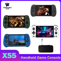 POWKIDDY X55 Portable Handheld Game Console 5.5 Inch 1280*720 IPS Screen 256GB Linux System Open-Source Retro Video Player Gifts