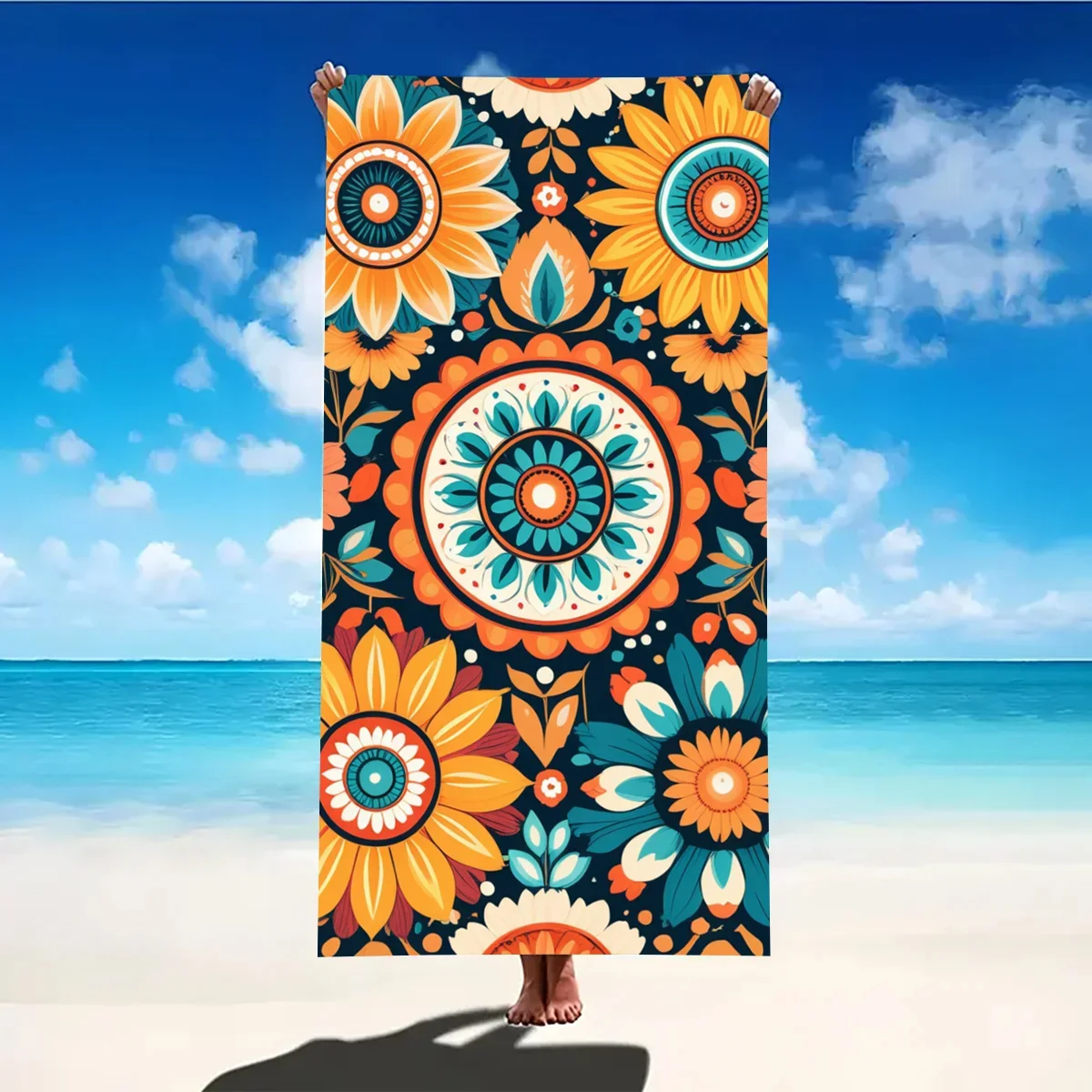 Beach Towels Luxury Beach Towels Large For Adults Beach towel colorful floral pattern sun protection windproof suitable for