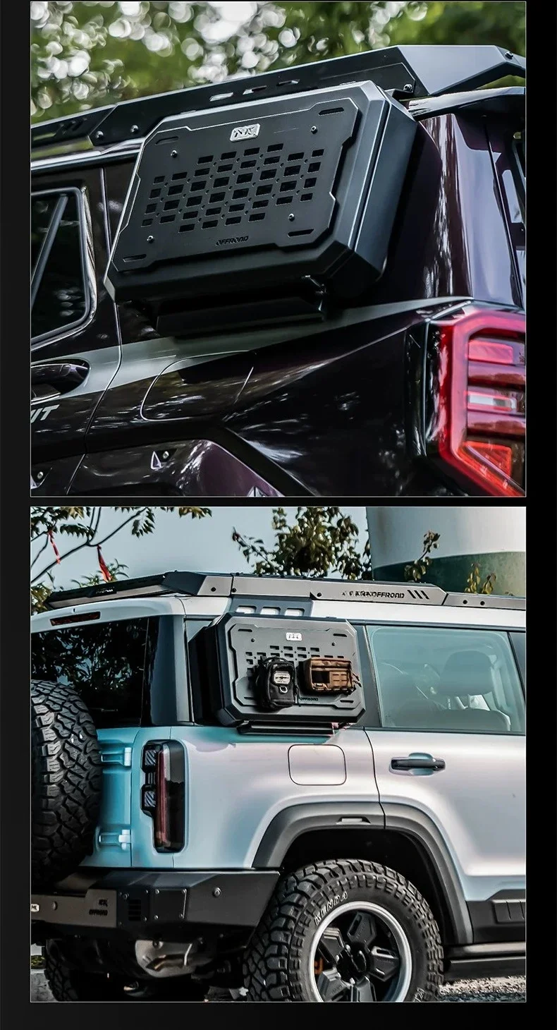For GWM Tank 300 2026 Car Side Backpack Storage Box Off-road Frame Side Window Hanging Board Storage Rack Car Accessories detail image 8