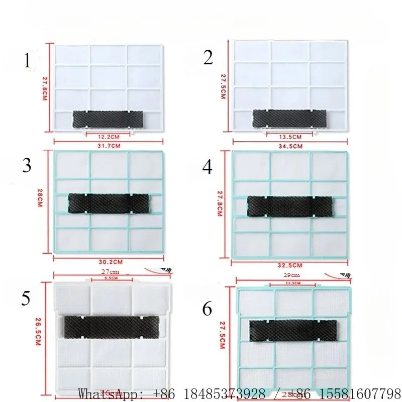 Air Conditioner Dust Filter Replacement Accessory Indoor Unit Universal Filter Screen for 1HP 1.5HP Split Air Conditioning Unit