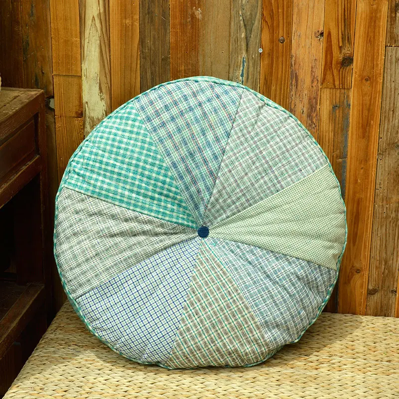 

Подушка для медитации в стиле пэчворк, утолщенная комфортная напольная подушка для йоги и дзен, круглая тканевая подушка для татами, акцентный элемент домашнего декора