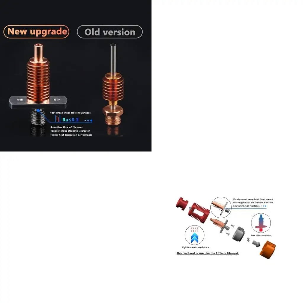 

Upgraded Version Metal Heat Break Throat for Red V5 K1 3D Printer