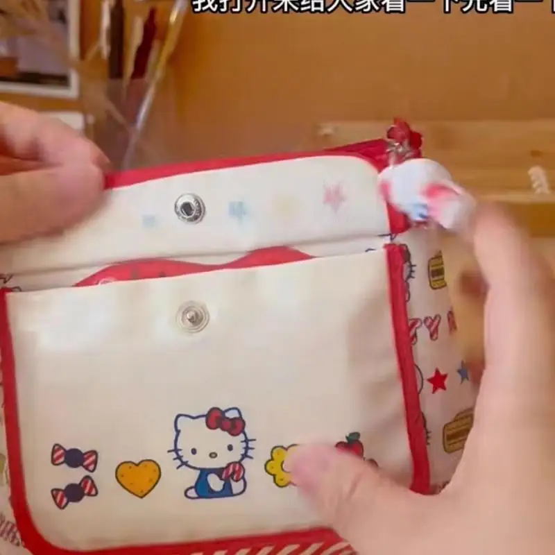 Japanese Anime Sanrios Hellokitty Storage Bag Waterproof Cute Student Cartoon Change Good-Looking Makeup Bag Multi Purpose Gifts