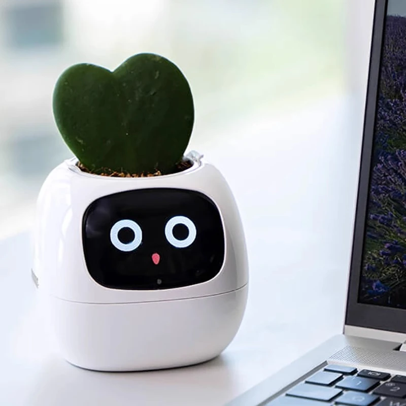 

Emotional green plant cute pet robot intelligent flower potted plant table with ornament creative boys birthday gift girls