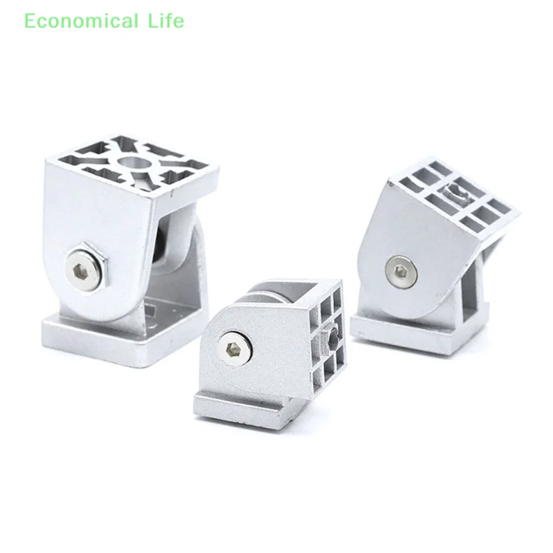 1PCS 2020/3030/4040 Zinc Alloy/Aluminum Profile Living Hinge Fittings Right Angle Flexible Pivot Joint Connector