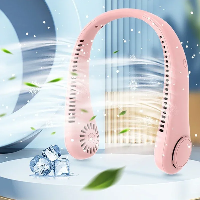 Rechargeable Neck Fan Mini  Portable Neck Fan Cooling Fan  Portable Cooling Fan With 7000mah Suitable For Adults And Kids