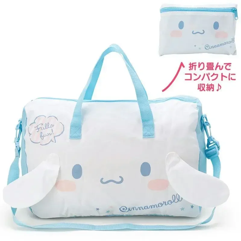 Sanrio Kuromi Luggage Bag Hello Kitty My Melody Cinnamoroll Ultralight Large Capacity  Portable Foldable Travel Duffel Bag