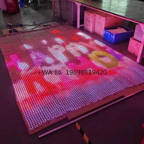 

Customizable P15 Ultra-Thin Textile LED Soft Screen Outdoor Hoisting Magic Carpet Display Flying Transparent Screen