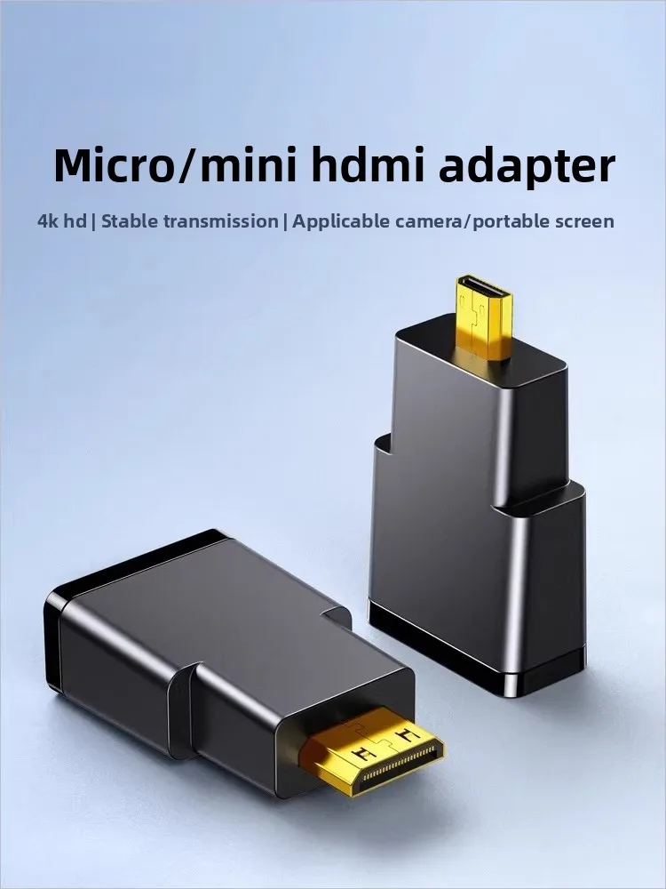 For UGREEN HD129 Mini HDMI Adapter Micro HDMI to HDMI Female Converter for Camera Laptop 4K