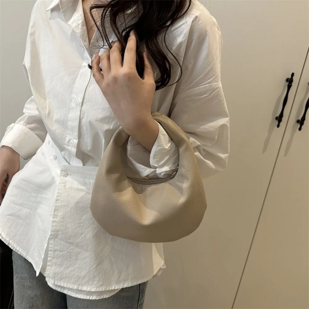 

Korean Solid Color Clutch Bags Small Women Tote Bag Commute Pu Leather Handbags Party