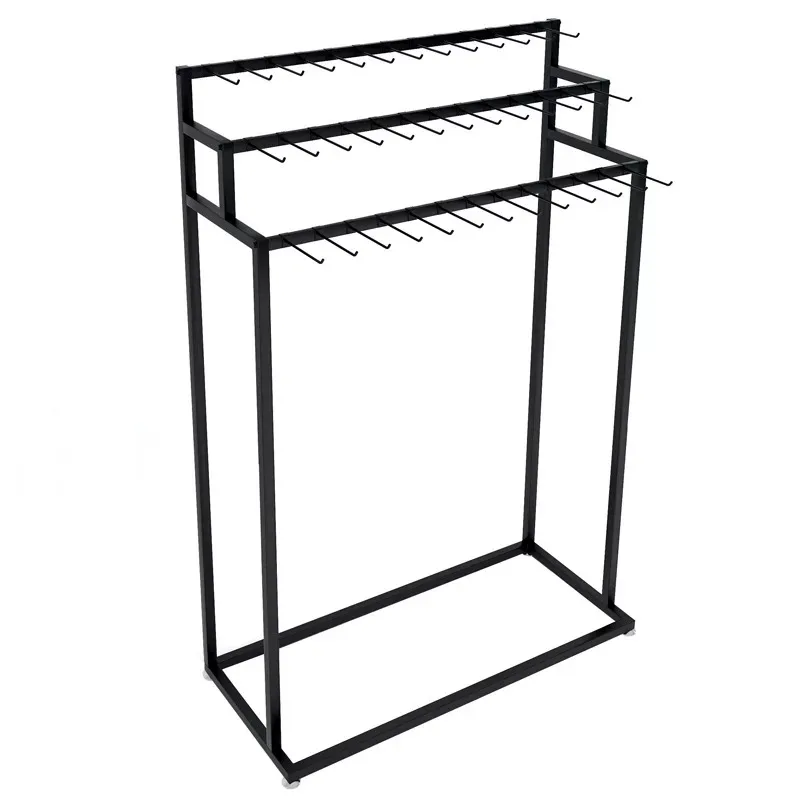 High grade belt bag display rack belt tie rack clothing store multi-layer floor mounted movable display rack
