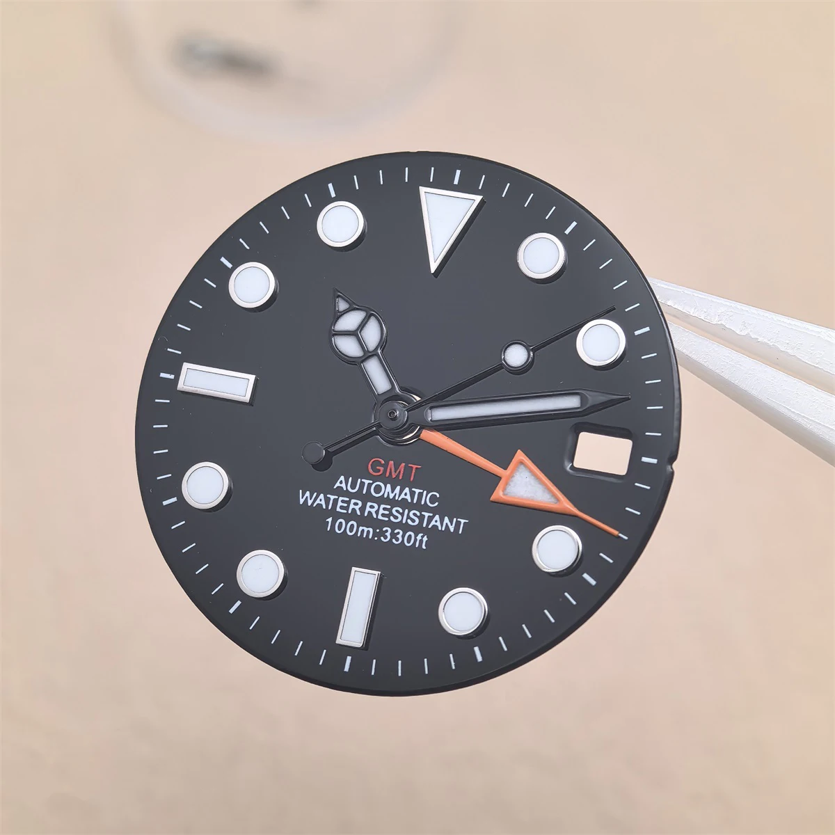 NH34 Watch Dial Hands set BGW9 Ice Blue Luminous 28.5mm Watches Faces 4 Hands Set Modified Parts