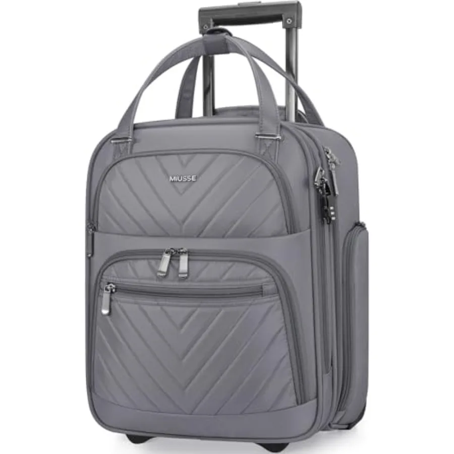 

Мягкий чемодан на колесах, одобренный авиакомпаниями, 16-дюймовый ручной чемодан с прочным замком, легкий, для переноски под сиденьем.