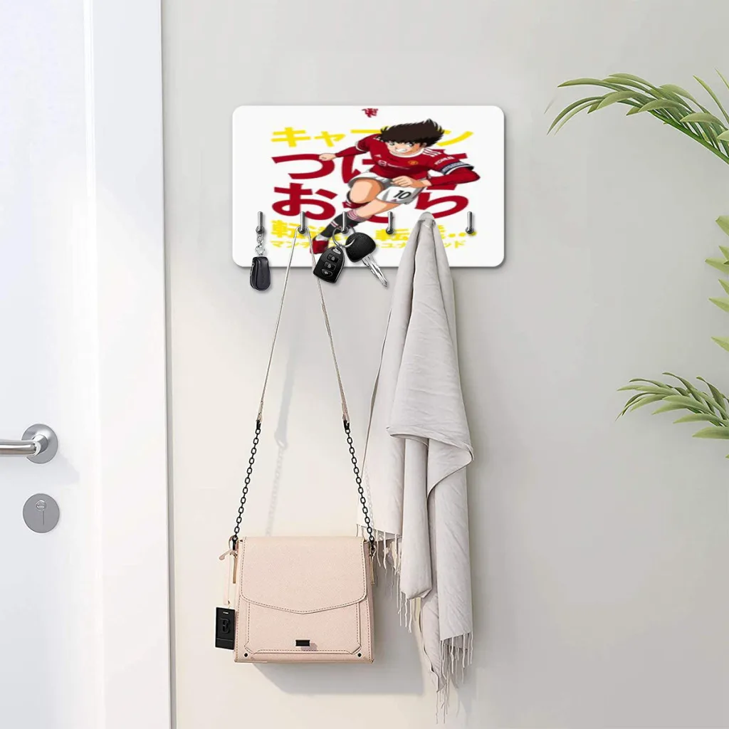 C-Captain_Tsubasa Cartoon Free Shipping Wall-Mounted Keys Coat Clothes Towel Hanging Hooks Hangers For Home Decoration