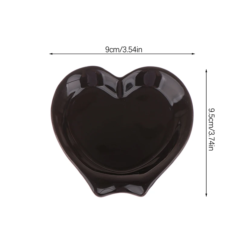 Creative Heart Shaped Ceramic Spoon Rest Pad Coffee Spoon Holder Soup Ladle Rack Kitchen Utensils Tableware Organizer