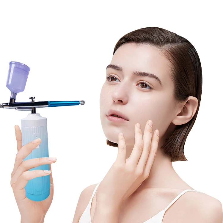 High Pressure Airbrush Gun Face Spray Oxygen Injector Mask Portable Facial Machine Handheld Water Oxygen Injector