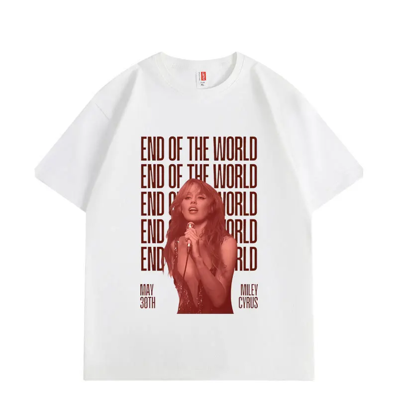 

Singer Miley Cyrus Tour 2025 Graphic T Shirts Men Women Fashion Y2k Aesthetic Short Sleeve T-shirt Summer Casual Cotton T-shirts