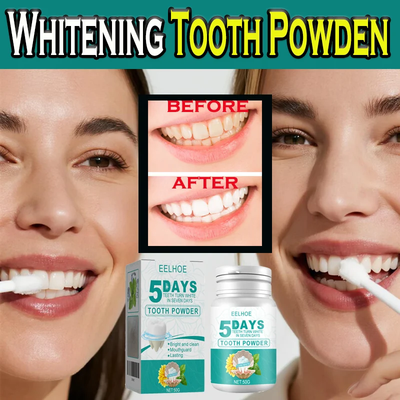 

Enamel Safe Teeth Whitening Powder 5 Day Whitening Kit Sensitive Teeth Remove Stains Plaque Fresh Breath Cleaning Dental Care