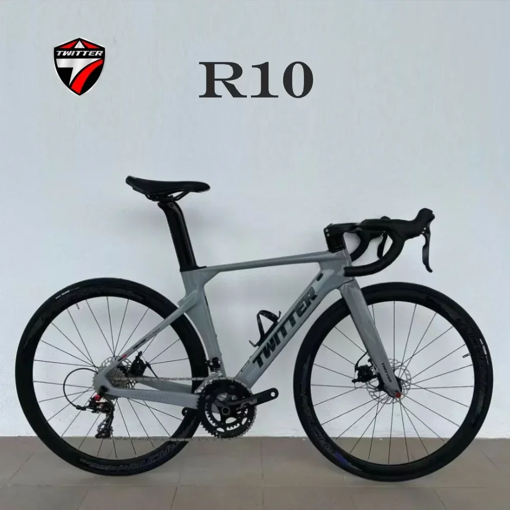 TWITTER R10 RS-2*12S Full Hidden Inner Routing Oil Disc Brakes Breaking Wind Racing T800 Carbon Fiber Road Bike 700*25C bycicle