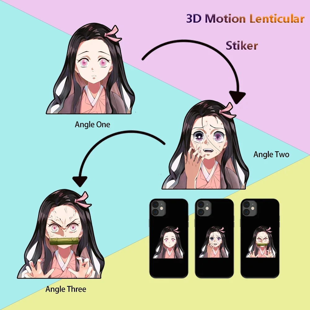 Gojo Anime Mini Motion Stickers Hunter x Hunter Demon Slayer Stickers for Phone Waterproof Decals for Phone,cup,laptop,Etc.