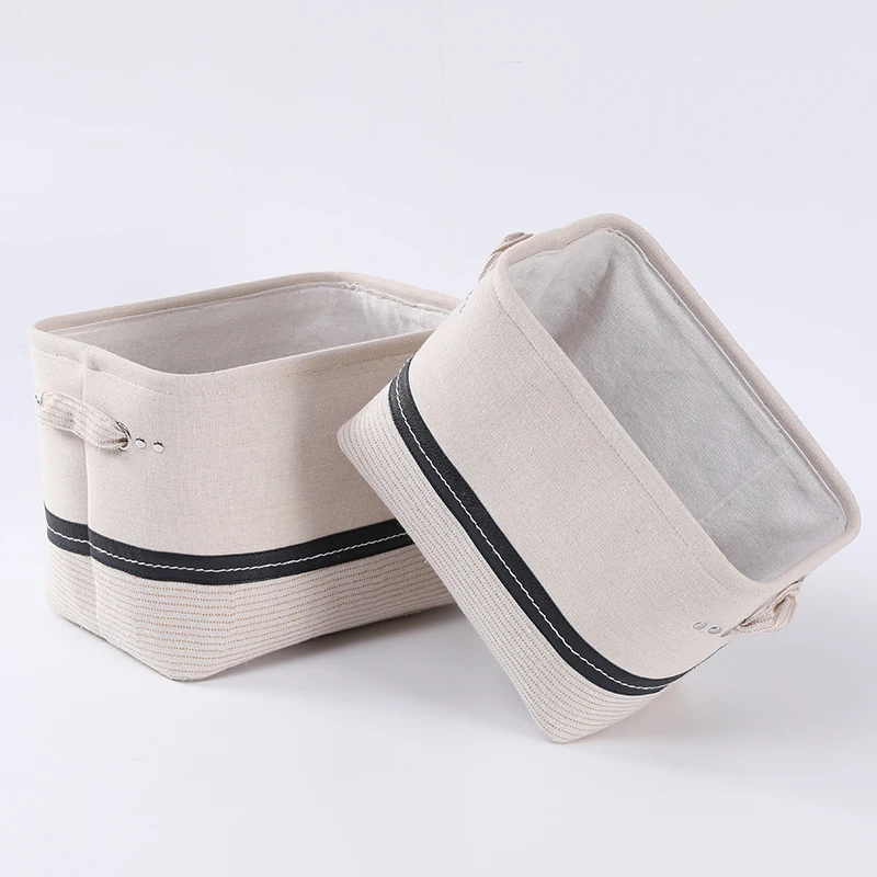 Customized Square Polyester Felt Storage Basket with Handle