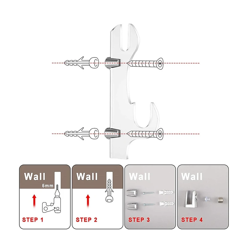 Lightsaber Holder Three Layer Wall Mount Lightsaber Display Rack Clear Acrylic Light Saber Display Stand