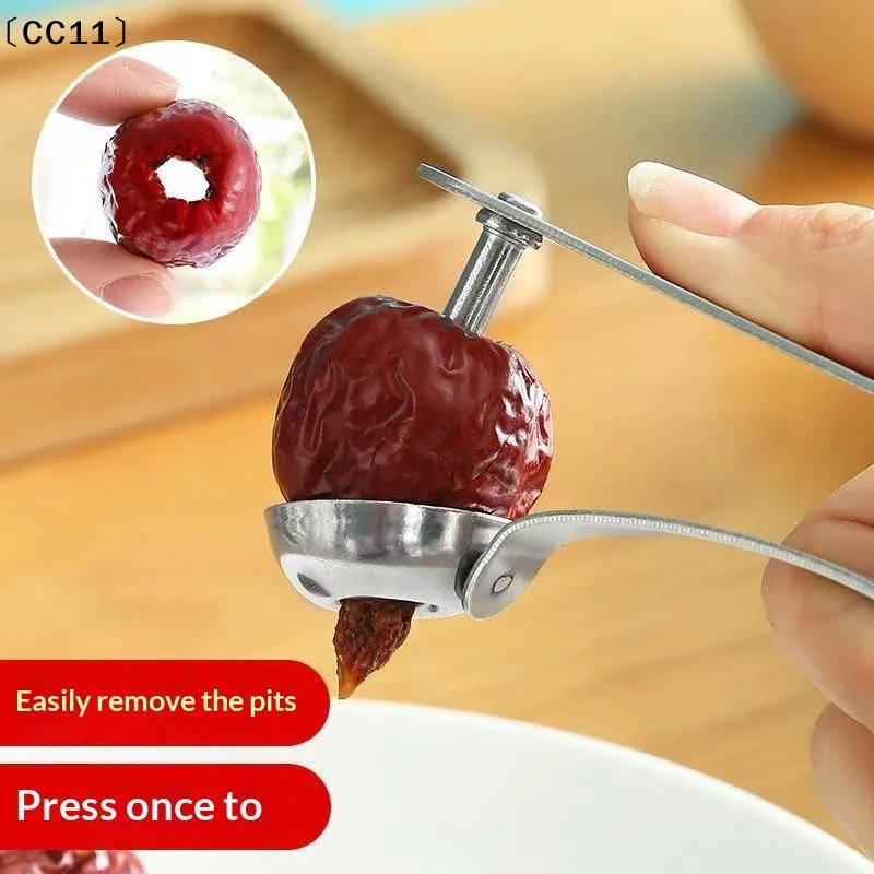 Stainless Steel Jujube Cherry Pitter With Easy Use And Durable Build Perfect For Home Kitchen Baking Healthy Snack Prep〔CC11〕