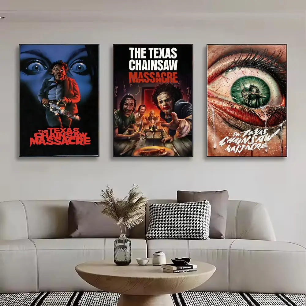 Movie The Texas Chainsaw Massacre Painting Calligraphy Canvas Poster Wall Art for Bedroom Living Room Home Decor Gift