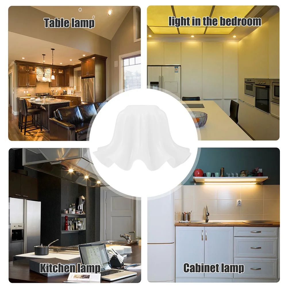 2 قطعة ظلال مصباح الاكريليك زهرة بيضاء تصميم ل الطابق الجدول قلادة الجدار الشمعدان أضواء مروحة السقف استبدال ديكور