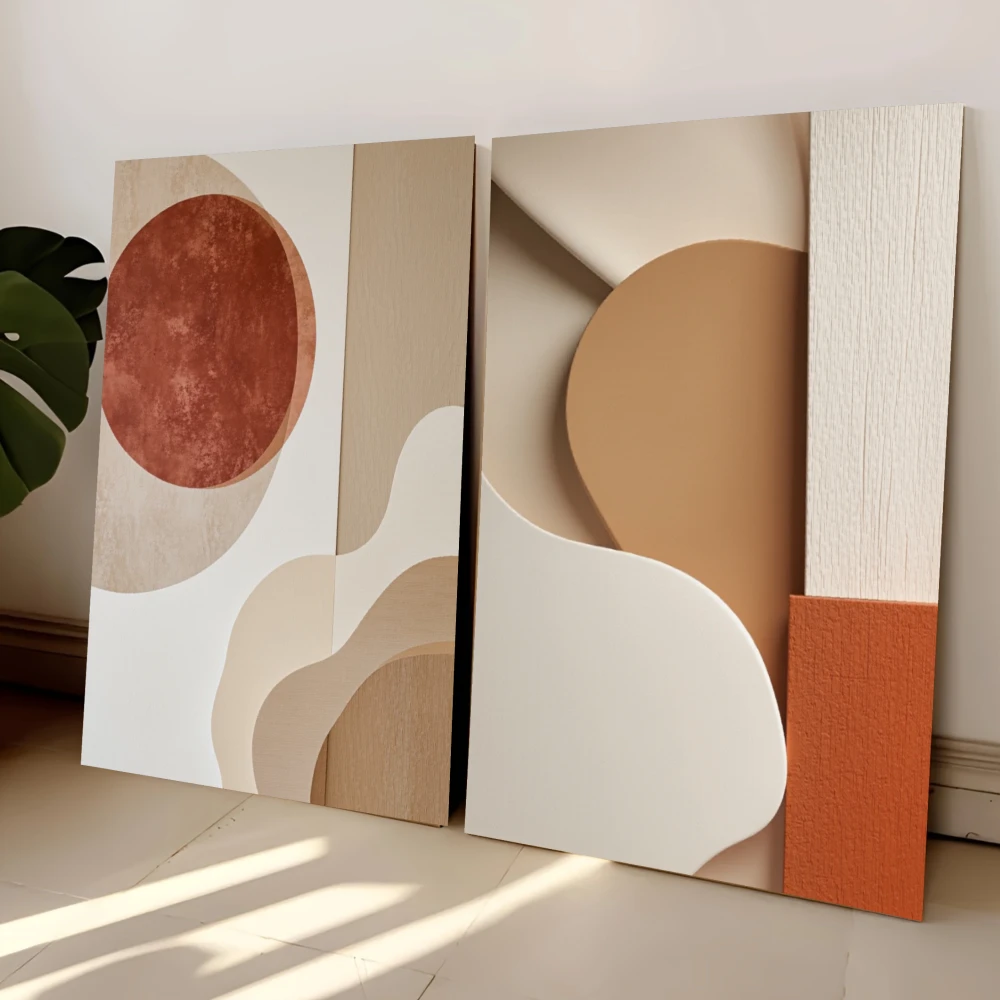 Framed Canvas Wall Art Warm‑To - огляд і ціна Geometric Wall Art