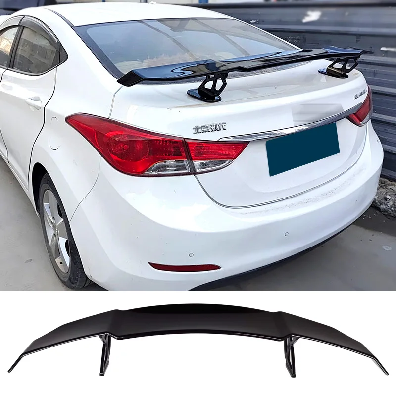 

GLossy Black Spoiler for Hyundai Elantra Type V ABS Plastic Car Rear Trunk Wing Accessories