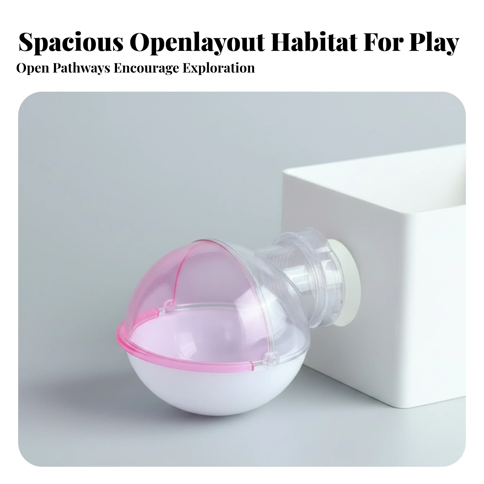 Hamster Bath Room with Connector Compact Hamster Sand Bath External Cage Bathroom Long-Lasting Comfortable for Hamsters