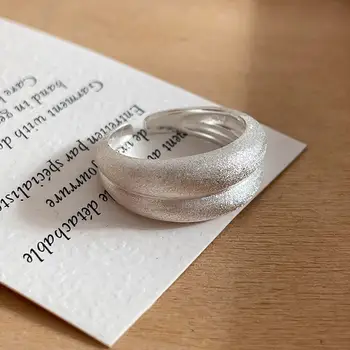 Stříbrné prsteny 925, třpytivé vintage, pro páry, kreativní dvojité vrstvy, design, thajské stříbrné párty šperky, dárky k narozeninám 10 nejlepší prodej Stříbrné šperky 925 z Thajska - №9