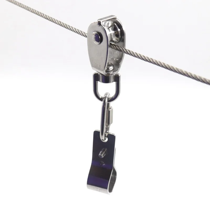 Edelstahl Schattensegel Hardware-Set | 304 SS | 10-teilig | Rohrklemme 15-25 Mm | Nylon- Oder Stahlriemenscheibe | Für Seile Unter 4 Mm