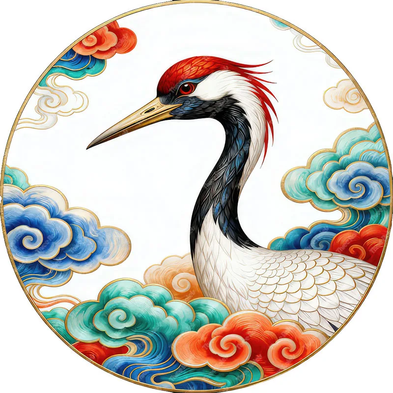 Three Ratels CFN174 Classical and elegant crane painting art wall stickers for home decoration car decals