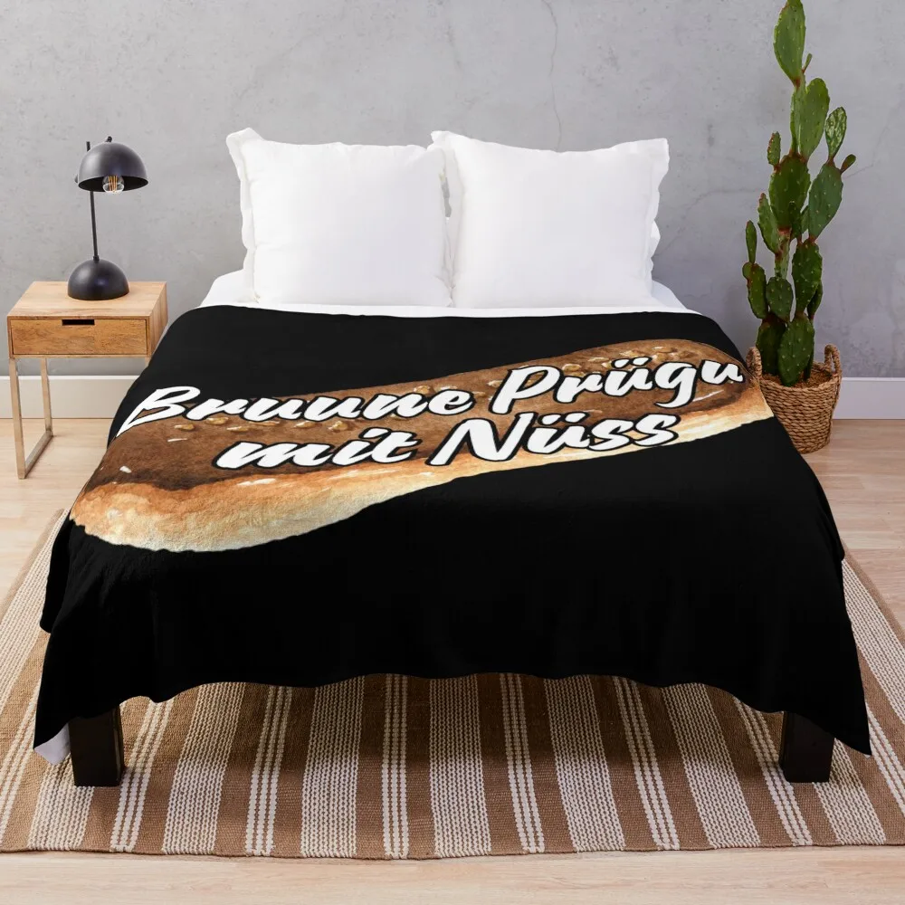 Brune Prügu with nuts Throw Blanket Shaggy Luxury Brand Soft Beds christmas gifts Blankets