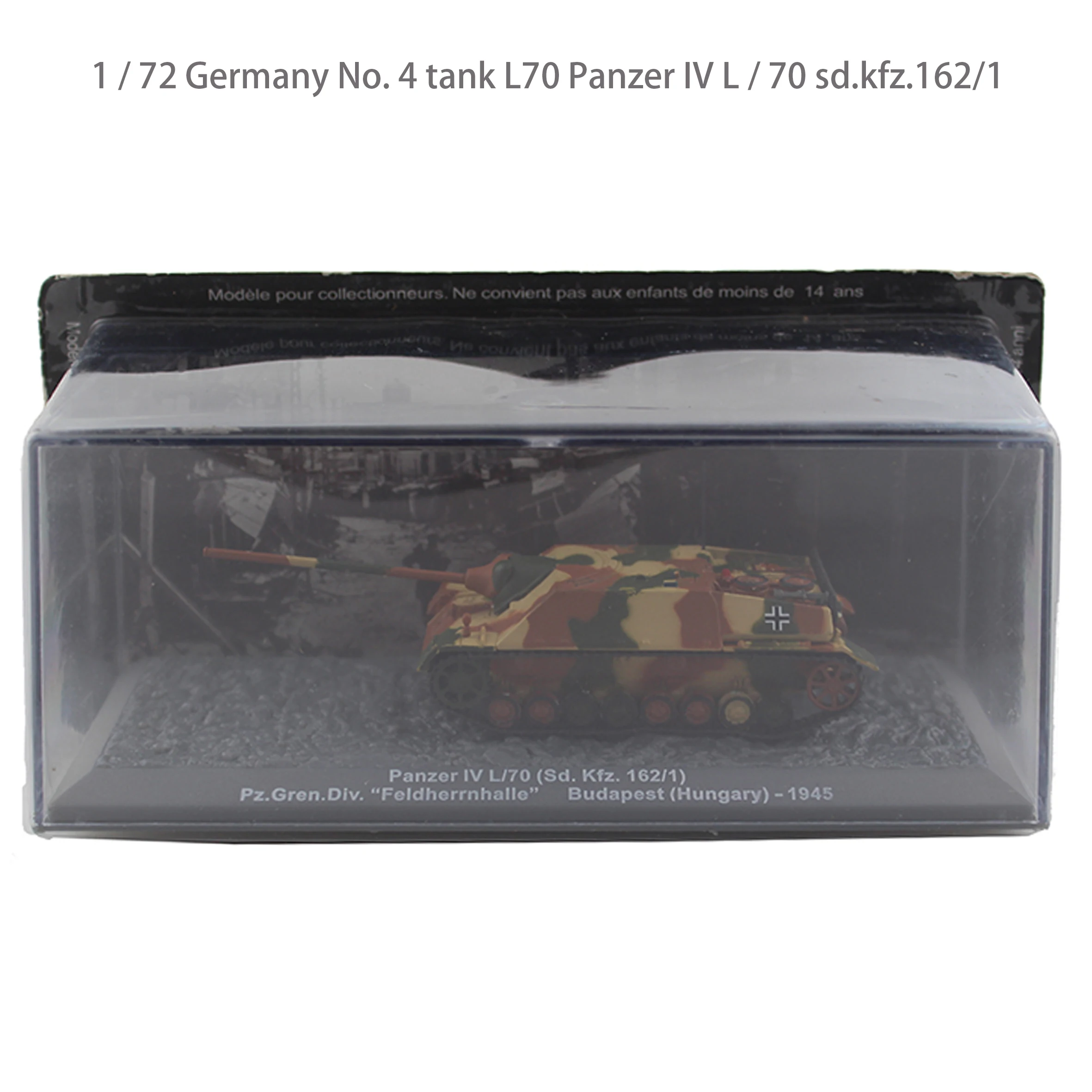 

Rare 1 / 72 Germany No. 4 tank L70 Panzer IV L / 70 sd.kfz.162/1 Hungary, 1945 Alloy collection model