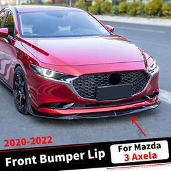 High Quality Front Bumper Lip Chin For Mazda 3 Axela 2022 2021 2020 Sedan Protector Cover Diffuser Body Kit Tuning Trim Styling