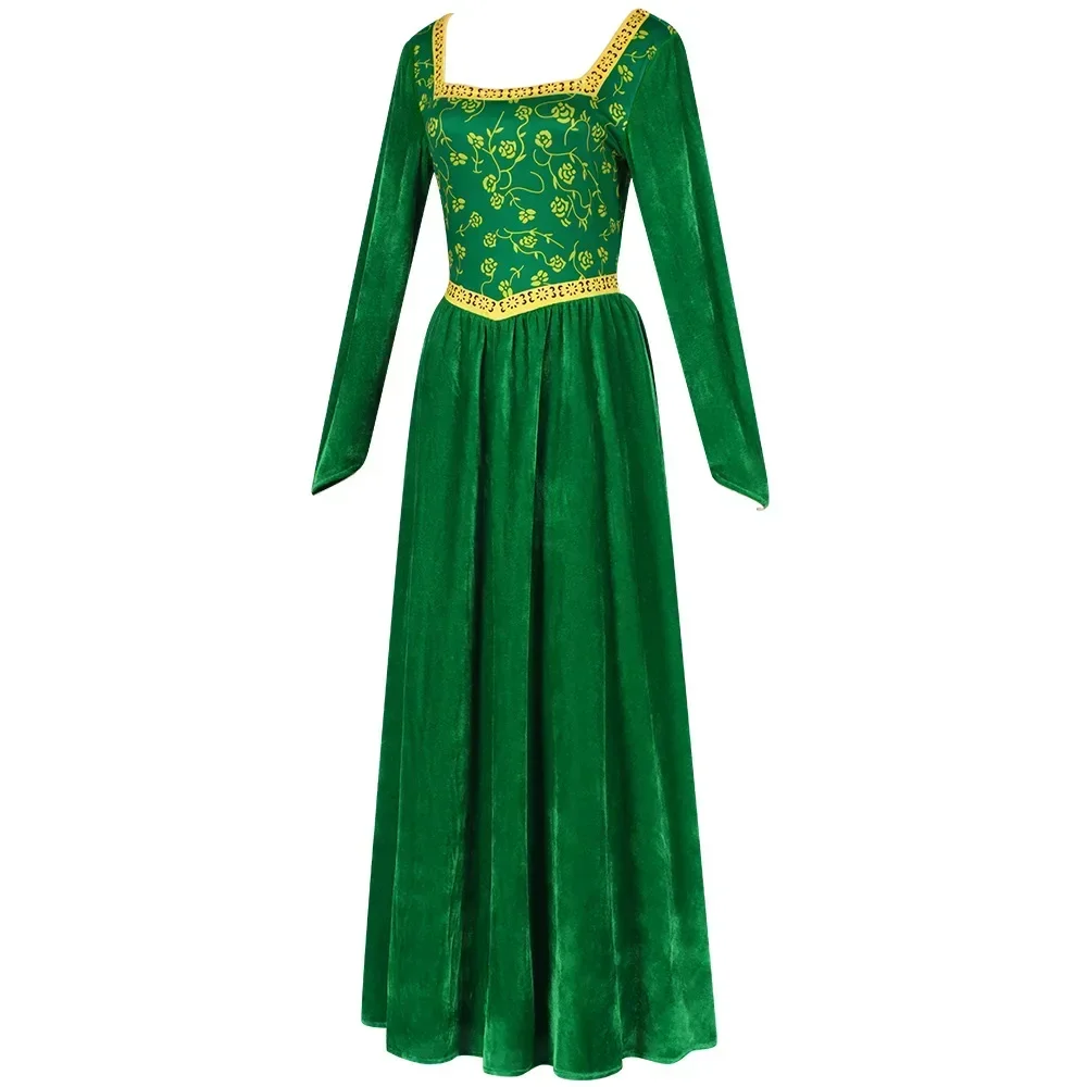 Disfraz de Halloween para niños y adultos, disfraz de monstruo Shrek, vestido verde, vestido de princesa Fiona de Halloween, disfraz de Cosplay
