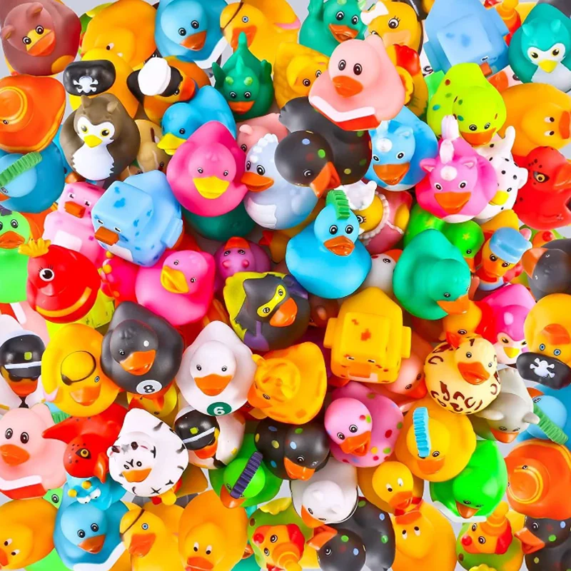 30-60 PCS/ Pack Rubber Duck for Jeeps Ducking Bulk Floater Duck for Kids Baby Bath Toy Assortment Party Favors Birthdays Gift