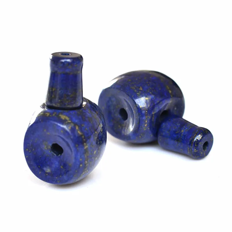 Lapis Lazuli Guru and Stupa Set Three-way Beads for Prayer Mala 16x18mm BRO556