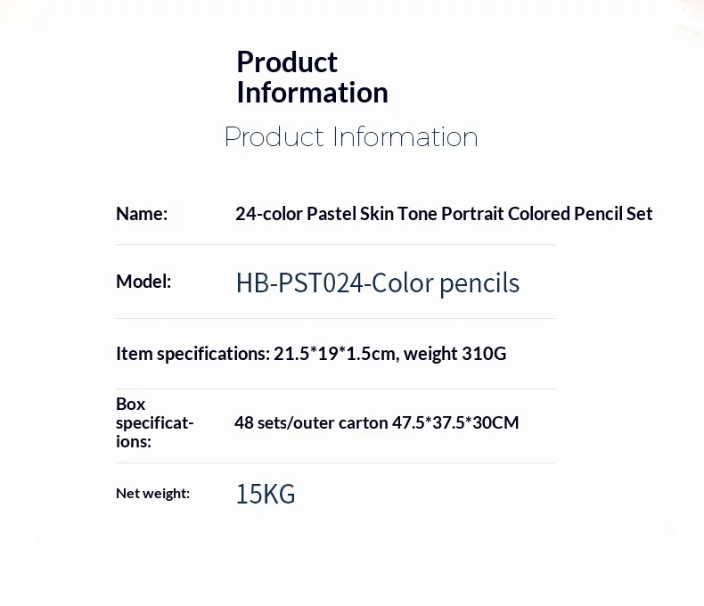 H&B 24-Farben Kreide-Pastell-Porträtstifte Wasserlösliches Hautfarben-Set 4mm Kerne Reichhaltige Pigmente für professionelle Künstler und Illustratoren – Detail 2