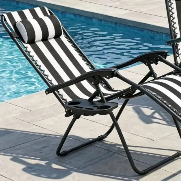 160x43cm Striped Fabric Replacement Seat For Zero Chair Garden Recliner Outdoor Patio Furniture Cover