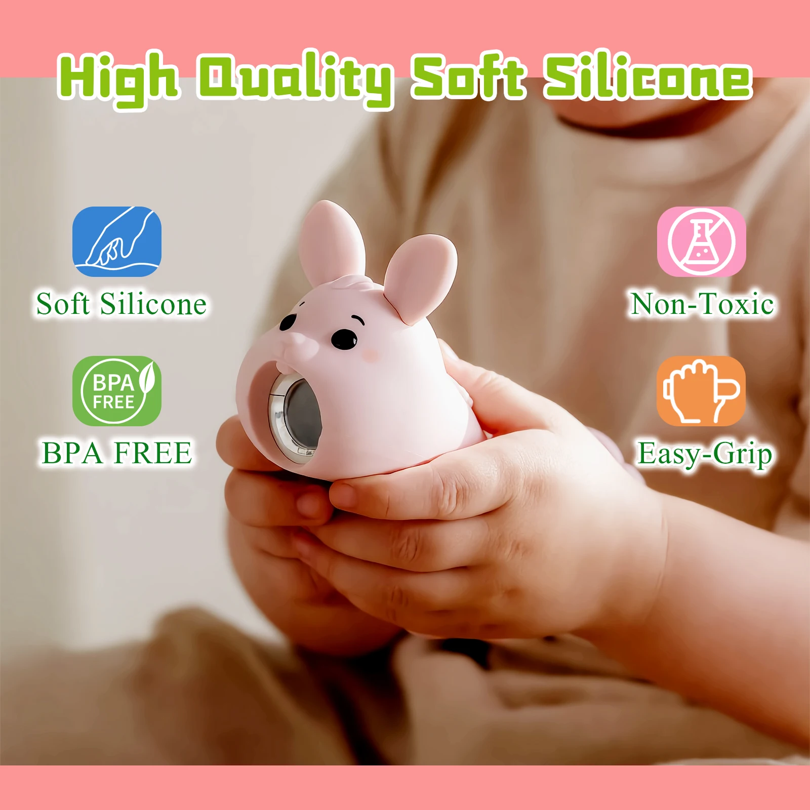 

Portable Kids Silicone Flashlight Projector, Mini Cartoon Baby Night Light Lamp, Educational Storytelling Toys, Birthday Gift To